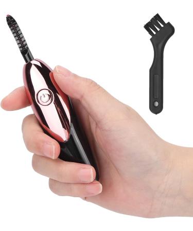 Verdant Touch Electric Eyelash Curler Electric Heated Eyelash Curler Rechargeable Portable USB Natural Eyelash Curling Comb with Cleaning Brush Rose Red - Buy Online on GoSupps.com