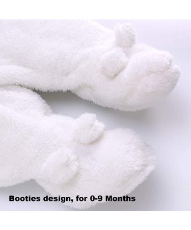 Baby Winter Snowsuit Romper | Hooded Toddler Outerwear Set | Thick & Warm | White | 0-3 Months - Buy Online on GoSupps.com