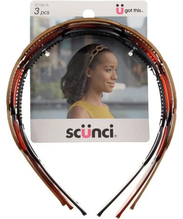 Scunci Oval Headbands - Assorted Colors (3 Pack) | Stylish & Comfortable Hair Accessories - Buy Online on GoSupps.com