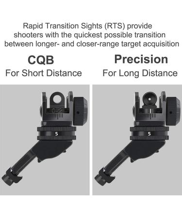 Feyachi 45 Degree Front and Rear Backup Iron Sights - Picatinny Rail Mounted - Buy Online on GoSupps.com