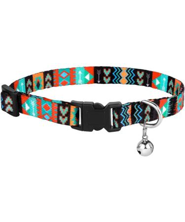 CollarDirect Cat Collar Set - Adjustable Tribal Aztec Pattern with Bell | 2-Piece Safety Collar for Cats & Kittens - Buy Online on GoSupps.com