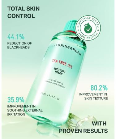 BRING GREEN Tea Tree CICA Soothing Toner | Mild Daily Skincare Routine for Cooling and Hydrating Effect (8.5 Fl. Oz. 250ml) - Buy Online on GoSupps.com