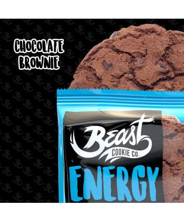 Beast Energy Cookie - Vegan Protein Chocolate Brownie Cookie | 180mg Caffeine, 10g Protein | Dairy-Free, Soy-Free, Egg-Free, Non-GMO | 3 Oz 12-Pack - Buy Online on GoSupps.com