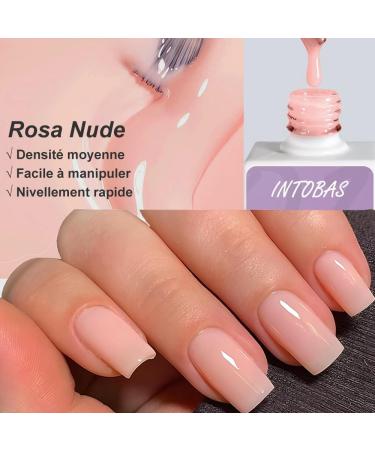 Intobas 5-in-1 Builder Gel for Nails - Nude UV Gel Nail Polish Set 100 Nail Shapes Perfect for Extensions and Nail Art - Buy Online on GoSupps.com
