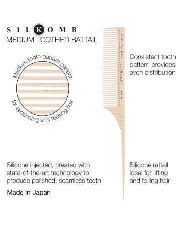 Cricket Silkomb Pro-60: Professional Medium Tooth Rattail Comb for Styling & Coloring Hair - Buy Online on GoSupps.com
