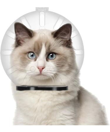 Adjustable Transparent Cat Muzzle & Space Helmet | Anti-Bite & Anti-Lick Protection with 46 Breathable Holes - Perfect for Cat Grooming & Care - Buy Online on GoSupps.com