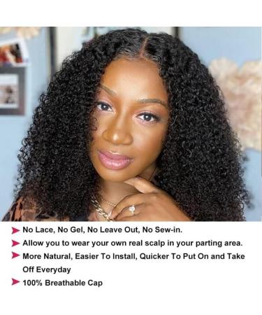 UNICE V Part Wig Jerry Curly 20 Inch - Beginner Friendly 150% Density Brazilian Virgin Hair - No Glue No Sew In - Black Women's Upgrade U Part Wig - Buy Online on GoSupps.com