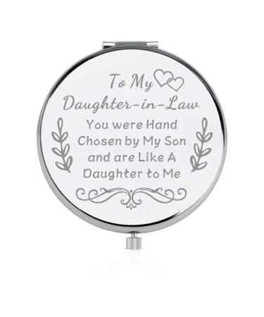 FEELMEM to My Daughter in Law Compact Mirror Bridal Shower Gift Future Daughter in Law Makeup Mirror Bride Wedding Gift (to My Daughter-in-Law-Mirror) - Buy Online on GoSupps.com