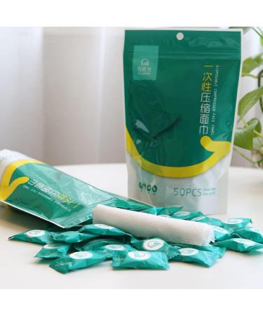 150 Pcs Compressed Face Towels - Eco-Friendly Plant Fiber Travel Towels | Soft Water Absorbent & Skin-Friendly Cleaning Towel Capsules for Outdoor Use - Buy Online on GoSupps.com