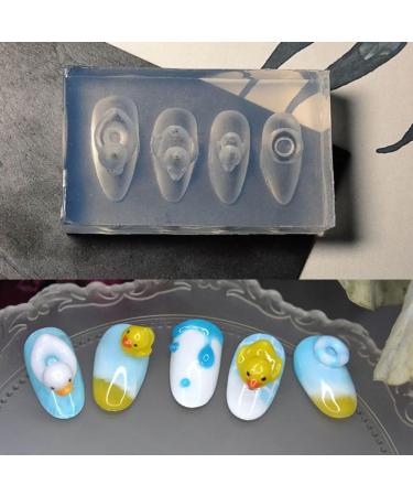 Limtula Silicone Nail Art Molds Cartoon Cute Animal Duck Pattern 3d Nail Carving Mold Resin Casting Molds for Women Girls - Buy Online on GoSupps.com