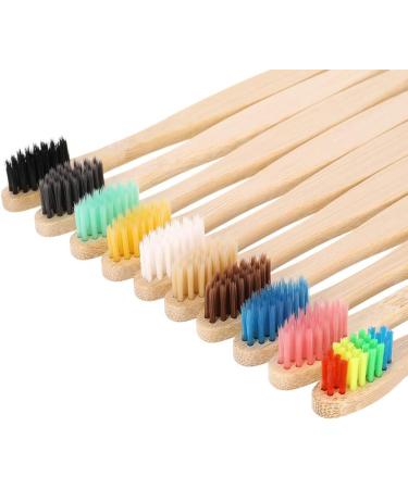 20 Pcs Ergonomic Kids Bamboo Toothbrushes - Biodegradable Handles for Children - Buy Online on GoSupps.com