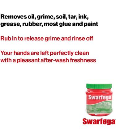 Swarfega SWA304A Original Classic Hand Gel 500ml Tub - Rapid Action Hand Wash with Added Conditioner - Gentle on Skin - Pack of 1 - Buy Online on GoSupps.com
