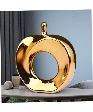 HOOTNEE Home Accents Decor Dining Room Table Decor Fruit Decor Ceramic Crafts Ornaments Artwork Dining Table Golden 22*24cm - Buy Online on GoSupps.com