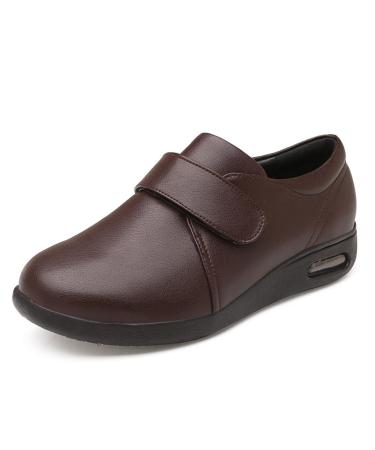 Men  s Diabetic Orthopedic Slippers Elderly Arthritis Edema Orthopedic Shoes House Anti Slip Shoes Extra Wide Surgery Recovery Shoe for Swollen Feet Plantar Fasciitis ( Color : Brown  Size : 12 )
