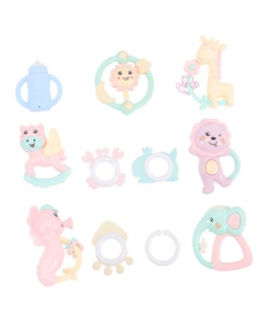 Hohopeti 1 Set Rattle Toy Educational Toys Teething Toys Baby Infant Toys Baby Teething Chew Toy Baby Soothing Teething Toy Baby Silicone Teething Toy Infant Teething Chew Toy Ring The Bell