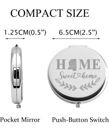 Mississippl Makeup Mirror Home Sweet Home Mississippl State Compact Mirror (Mississippl M) - Buy Online on GoSupps.com