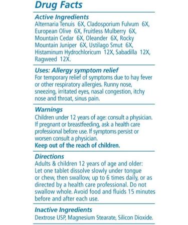 Natural Allergy Relief Tablets for Adults & Kids - Non-Drowsy Allergy Medication in Los Angeles (30 Tablets) - Buy Online on GoSupps.com