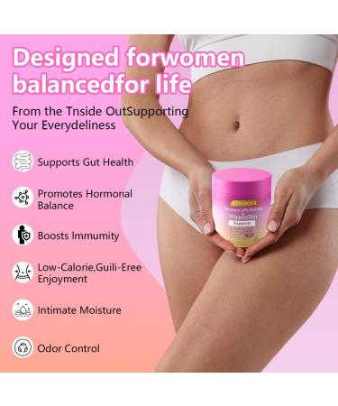 Kingsoul Her Juicy Feminine Probiotics Gummies Premium Feminine Balance Gummies with Slippery Elm for Women's pH Balance Healthy Odor Flora and Immune Support 30-Day Supply - Buy Online on GoSupps.com
