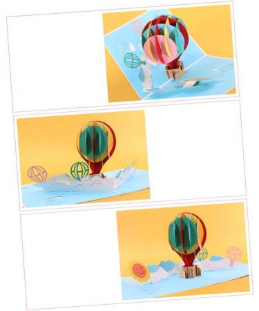 Toyvian 4 Pcs Hot Air Balloon Card Valentines Day Card Celebration Card Fathers Day Card Party Card Birthday Card Christmas Card Wedding Cards Anniversary Card 3d Halloween South Korea - Buy Online on GoSupps.com