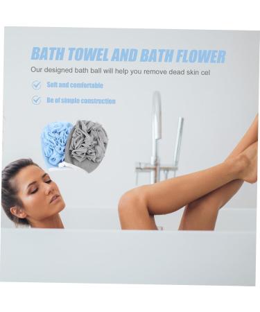 Buy Hemoton 2pcs Bath Towel & Loofah Sponge Set - Soft Bathing Poufs & Shower Gloves for Gentle Scrubbing | Bulk Bathroom Supplies - Buy Online on GoSupps.com