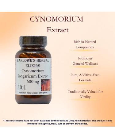 Cynomorium Songaricum Extract 10:1 | 600mg Per Capsule | Herbal Supplement for Stamina, Vitality & Wellness | 60 Vegan Capsules | Stearate-Free, Glass Bottled - Buy Online on GoSupps.com