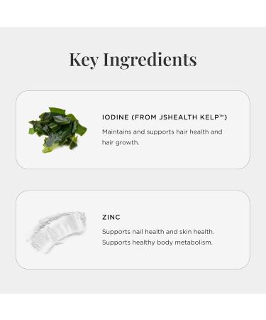 JSHealth Hair Formula - Vitamins for Hair Growth and Energy with Zinc and Iodine - Hair Loss Supplement for Men and Women (60 Capsules) 60 Count (Pack of 1) - Buy Online on GoSupps.com