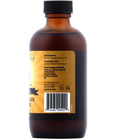 Sunny Isle Jamaican Black Castor Oil 100% Pure for Hair, Eyelashes & Eyebrows - 4 oz - Buy Online on GoSupps.com