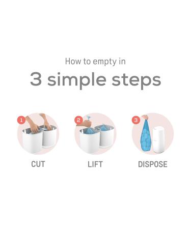 Angelcare Nappy Disposal System with 6 Refills - Convenient & Hygienic Diaper Disposal for Parents | International Shipping Available - Buy Online on GoSupps.com