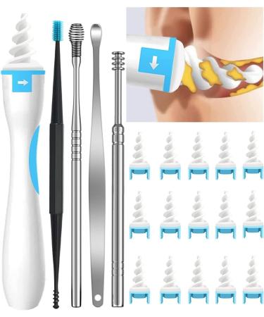 AdwoA Earwax Removal Kit - Safe Spiral Ear Cleaner with 16 Soft Tips - Buy Online on GoSupps.com