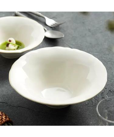 Kitchen Salad Bowl Household Oblique Cut Fruit and Vegetable Salad Bowl Fruit Plate Ceramic Plate Japanese Tableware Ramen Bowl Salad Bowls (Size : Medium) () - Buy Online on GoSupps.com