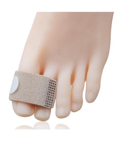 10 Pieces Broken Toe Wraps Toe Splint Straightener Brace for Hammer Toe Overlapping Toes and Correct Bent Toes Fabric Toe Cushioned Bandages Toe Separators (L)