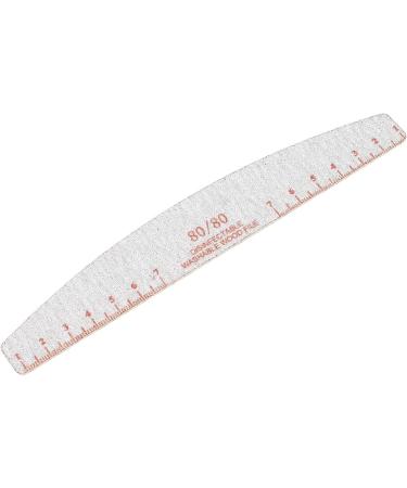 80/80 Grit Nail Files Coarse for Acrylic Nails Extension Gel Nails Curved Washable Reusable Manicure Tool for Professional Salon or DIY Nail Art - Buy Online on GoSupps.com