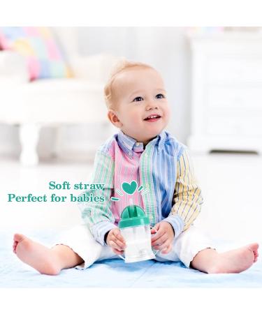 JOYWA Soft Spout Sippy Cup with Weighted Straw - Leak-proof, Spill-proof, Break-proof - 160ml Toddler Learner Cup for 6+ months (Green) - Buy Online on GoSupps.com