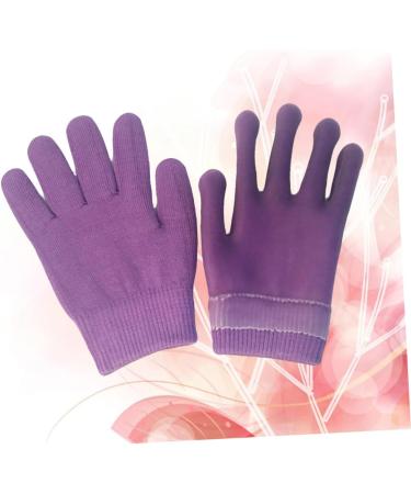 Housoutil Exfoliating Hand Gloves Hands Whitening Gloves Hydrating Gloves Dry Hands Spa Moisture Socks Plantar Silicone Heel Sock Dry Skin Gloves Women Indoor Purple Gel - Buy Online on GoSupps.com