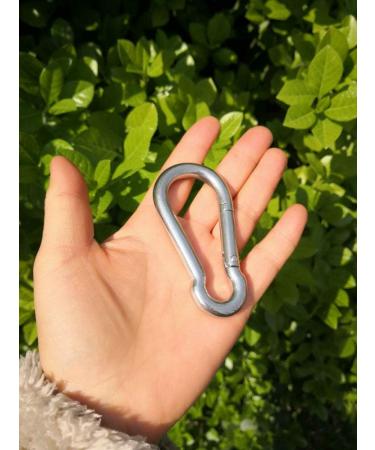 3 Stainless Steel Spring Snap Hook Carabiner - 6 Pack | 316 Stainless Steel Clips for Keys, Swing Sets, Camping, Fishing, Hiking, Traveling | M8x80mm - Buy Online on GoSupps.com