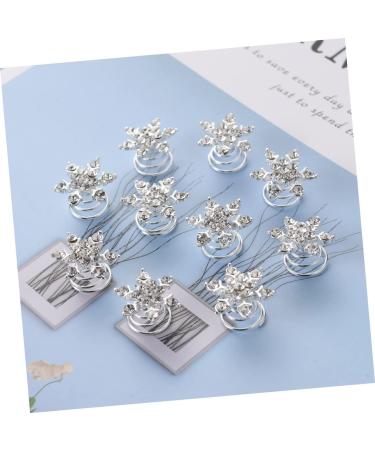 FRCOLOR Pearl Hair Barrettes clips snowflake pin jewels rhinestone barrettes for women stamper gems womens barrettes for Spiral Hairpin Miss bare white Jewelry Kit - Buy Online on GoSupps.com