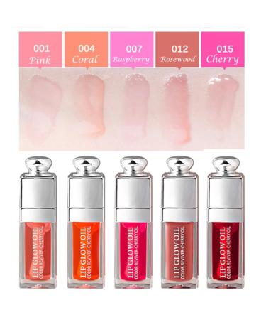 GECOMO Hydrating Lip Glow Oil Moisturizing Lip Glow Oil Nourishing Glossy Transparent Lip Oil Plumping Lip Oil Lip Balm Non-sticky Tinted Toot Lip Balm for Lip Care (RASPBERRY) 0.2 OZ 007-# RASPBERRY - Buy Online on GoSupps.com