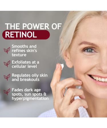 Retinol Face Cream - Anti Aging & Anti Wrinkle Moisturizer with Peptides & Collagen | 1.7 oz - Buy Online on GoSupps.com