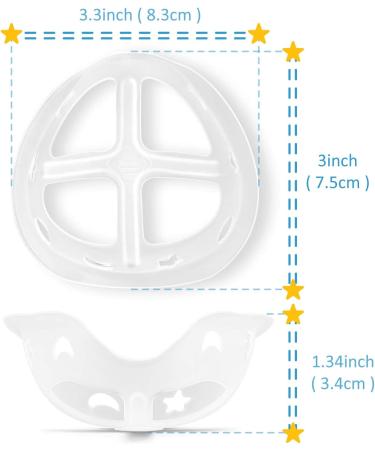 Kid Silicone Mask Bracket - Small 3D Face Frame for Cloth Mask (5 Pcs, Jelly Colors) - Buy Online on GoSupps.com