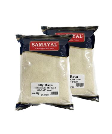 Samayal Rava Idly | 1KG | Instant Breakfast Mix | South Indian Breakfast | Brown Rava Idli Snack | Indian Origin (Pack of 2)