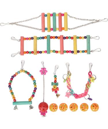 Ciciglow Colorful Bird Swing Toys - Parrot Swing with Stainless Steel Chain Ladder Bells & Balls - Ideal for Birds - Buy Online on GoSupps.com