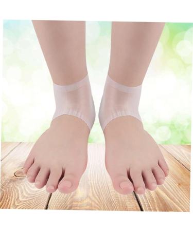 Healeved 3 Pairs Protective Sleeve Cushion Sleeves Pedicure Heel Crack Heel Soreness Relief Shoe Inserts White Sports Men and Women - Buy Online on GoSupps.com