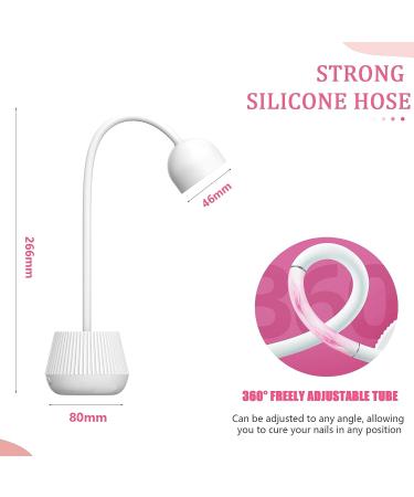 BUCICE 24W LED UV Nail Light  Quick Dry Nail Polish Curing Lamps with Gooseneck  Nail Dryer Flash Cure Light for Gel Nails (White-24W) 24w-white - Buy Online on GoSupps.com