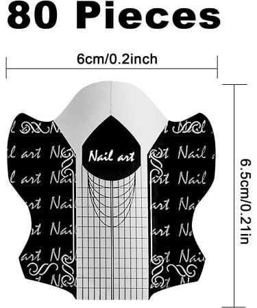 80 Pieces Nail Templates - Self-Adhesive Modeling Stickers for Artificial Fingernails - Perfect for Nail Extension & Design - Buy Online on GoSupps.com