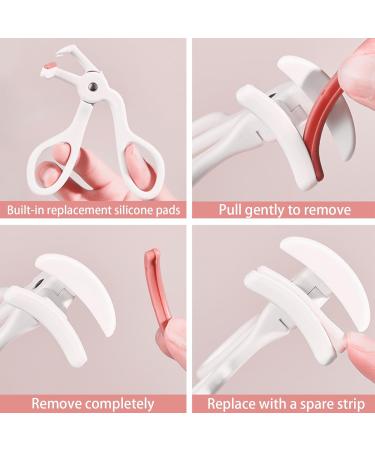 RYMAUP Eyelash Curlers with 2 Silicone Refill Pads Premium Eye Lash Curler Pulling Lash Curler Makeup Tool for Women and Girls 24 Hours Eyelash Curl - Buy Online on GoSupps.com