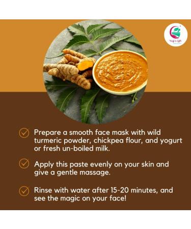 Yogi's Gift Organic Wild Turmeric Powder for Face | 8 Oz | Promotes Glowing Skin - Buy Online on GoSupps.com