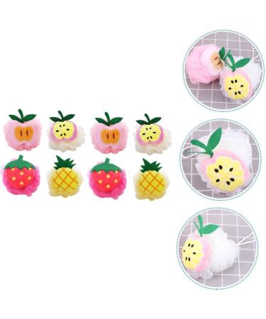 Buy Healeved 8pcs Fruit Shape Bath Flower Sponge - Mesh Pouf Bath Scrubber for Relaxing Showers | International Shipping Available - Buy Online on GoSupps.com