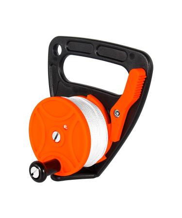 Seafard Compact 150ft Scuba Dive Reel Kayak Anchor with Thumb Stopper for Safety Underwater Diving Snorkeling Red