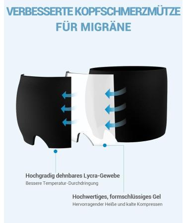 ComfyTemp Migraine Mask | Gel Cool Mask for Headache Relief & Cold Compression Therapy | Stretchy Cooling Pads for Swollen Eyes & Sinuses | Sleep Mask D Unit Size - Buy Online on GoSupps.com