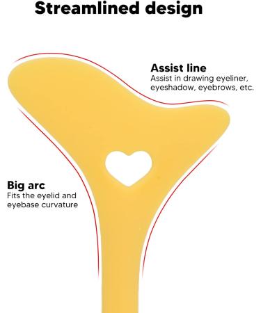 Eyeliner Stencil Professional Silicone Mascara Lipstick Drawing Aid Makeup Applicator Tool Multifunctional Eye Makeup Tool for Beginners(Yellow) - Buy Online on GoSupps.com